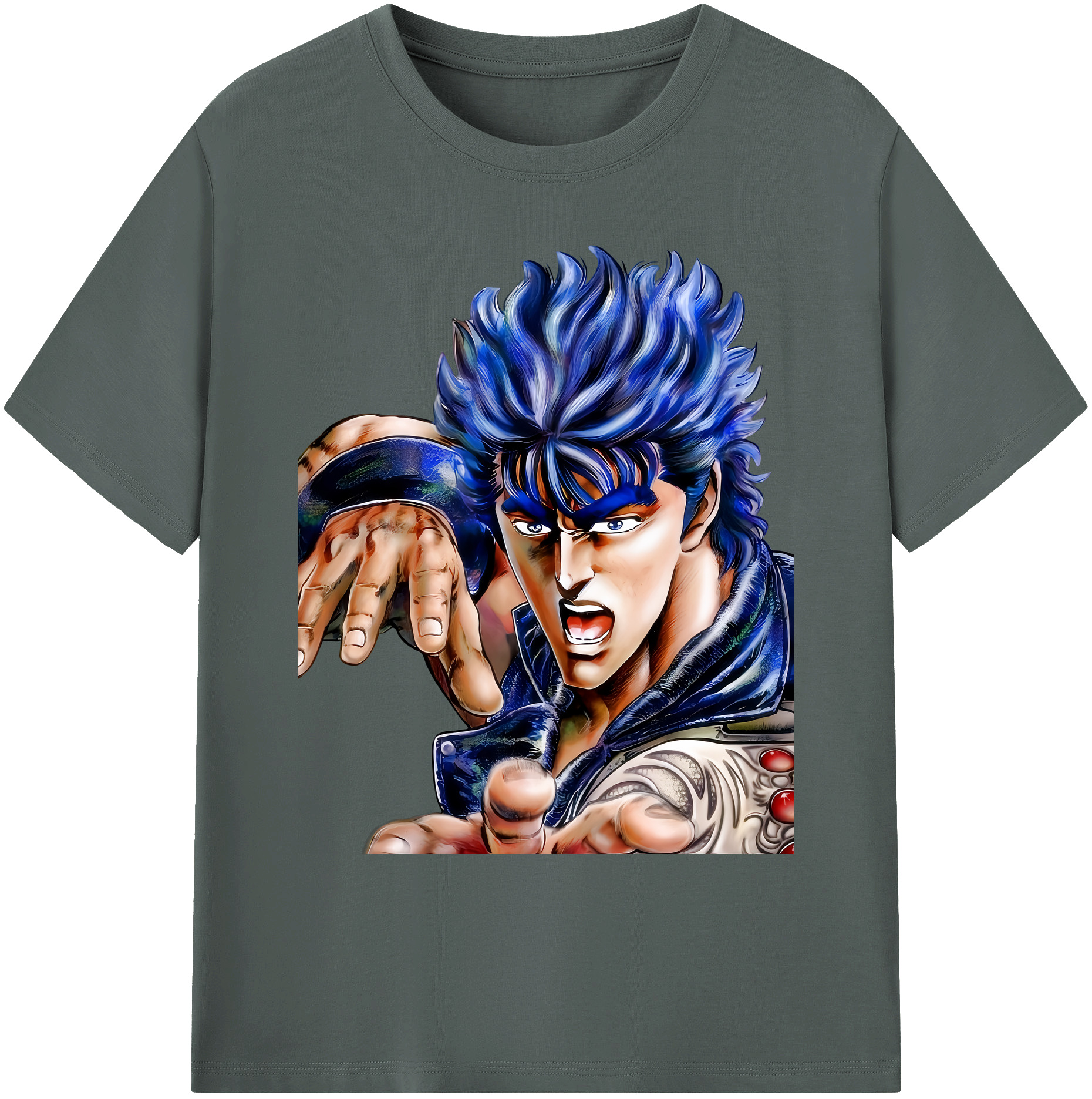 （画像用） 北斗の拳 Fist of the North Star 綿100％ メンズ半袖Tシャツ｜肌触りやわらか＆通気性